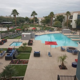 The skies are gloomy but the weather is warm and the pool is heated! Come enjoy these last few warm days. #thecooper202 #heatedpool #chandler #apartmentliving #greystar Instagram post from @thecooper202 on December 19, 2023 00:00:00am